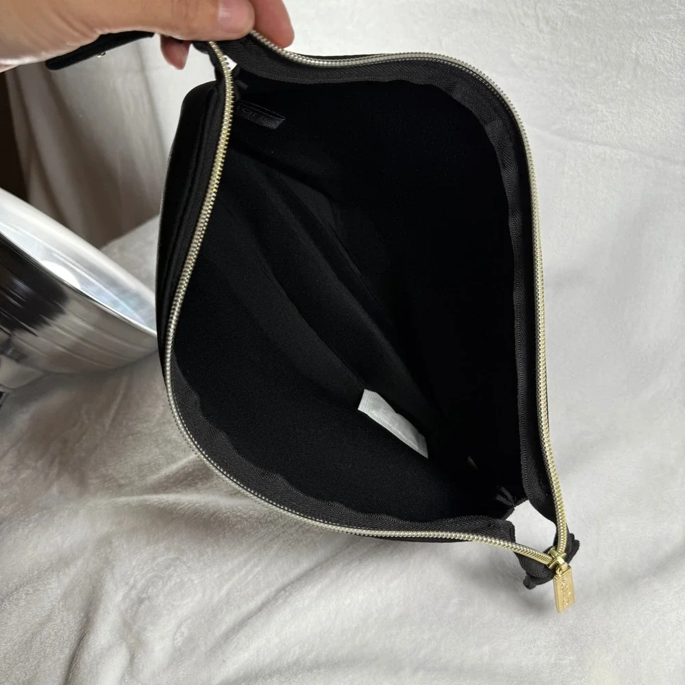 Tarte | Exclusive Back‎ to Basics Black Neoprene Cosmetic Bag Gold Zipper Pouch